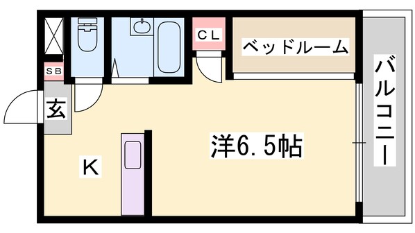 クラージュ保城の物件間取画像